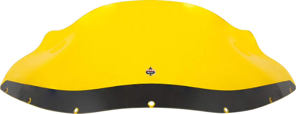 KLOCK WERKS Kolor Flare* Windshield - 9" - Yellow - FXRP KWW-02-0616