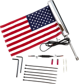Ciro LED Lighted Flagpole - U.S. Flag - Black 70610 - Cycle City Outdoors