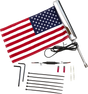 Ciro LED Lighted Flagpole - U.S. Flag - Black 70610 - Cycle City Outdoors