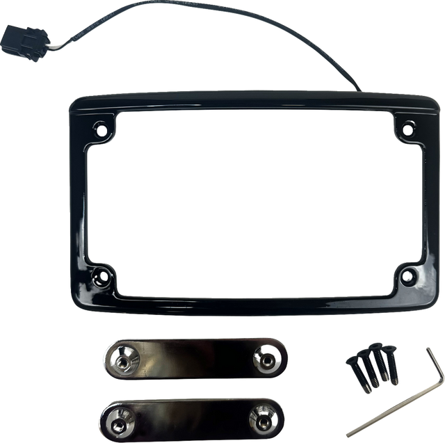 Custom Dynamics Lighted License Plate Frame - Black LPF-RAD-23CVO-B - Cycle City Outdoors