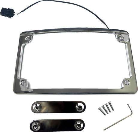 Custom Dynamics Lighted License Plate Frame - Chrome LPF-RAD-23CVO-C - Cycle City Outdoors