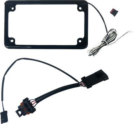 Custom Dynamics Lighted License Plate Frame - Gloss Black CD-LPF-GEN - Cycle City Outdoors