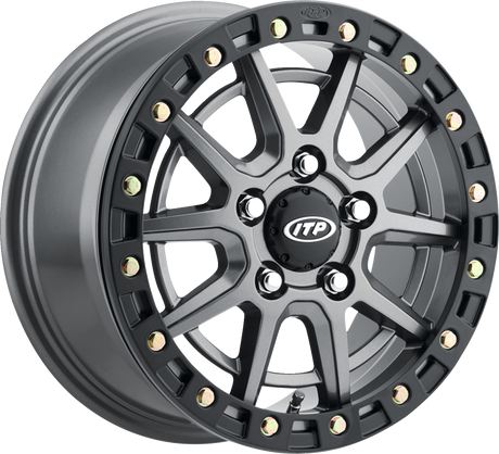 ITP Wheel - SD10 Beadlock - Front/Rear - Gray w/Black Ring - 15x7 - 5/4.5 - 6+1 1522850708B