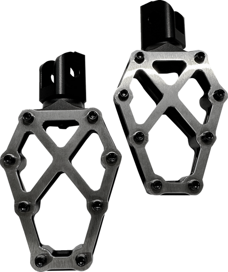 KODLIN USA NXL Foot Pegs - Black w/ Stainless Steel K73255