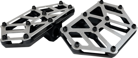 KODLIN USA NXL Mini Floorboards - Black w/ Stainless Steel K73254