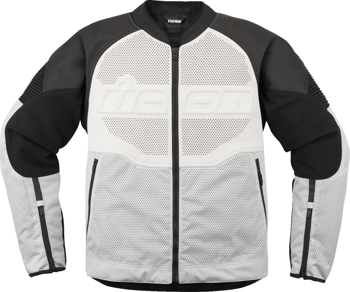 ICON Overlord3* Leather Jacket - White - 2XL 2810-4122