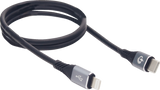 RIDEPOWER Male USB-C to Male Lightning Cable - Phone - Charger - 24" - Black RPUSBCLHT24