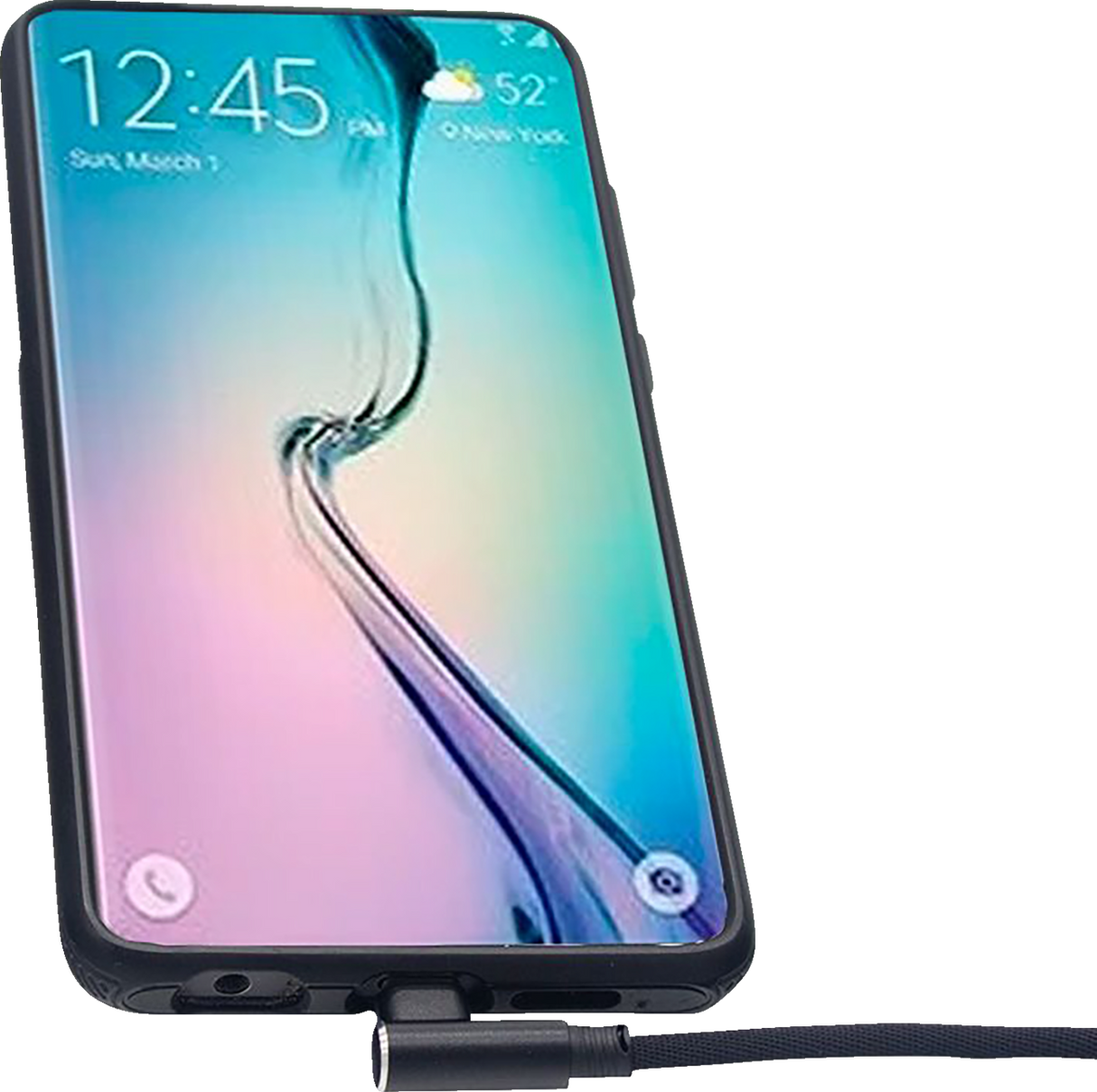 RIDEPOWER 90? Male USB to 90? Male USB-C Cable - Phone - Charger - 18" - Black RP90DGUSBUSBC18