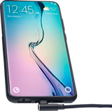 RIDEPOWER 90? Male USB to 90? Male USB-C Cable - Phone - Charger - 18" - Black RP90DGUSBUSBC18