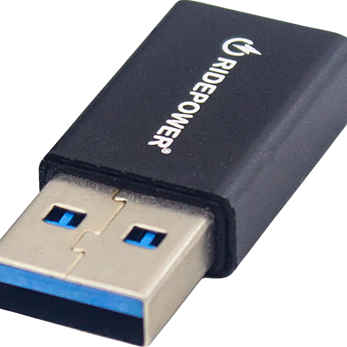 RIDEPOWER Male USB to Female USB-C Adapter - Power - Compact - Black ...