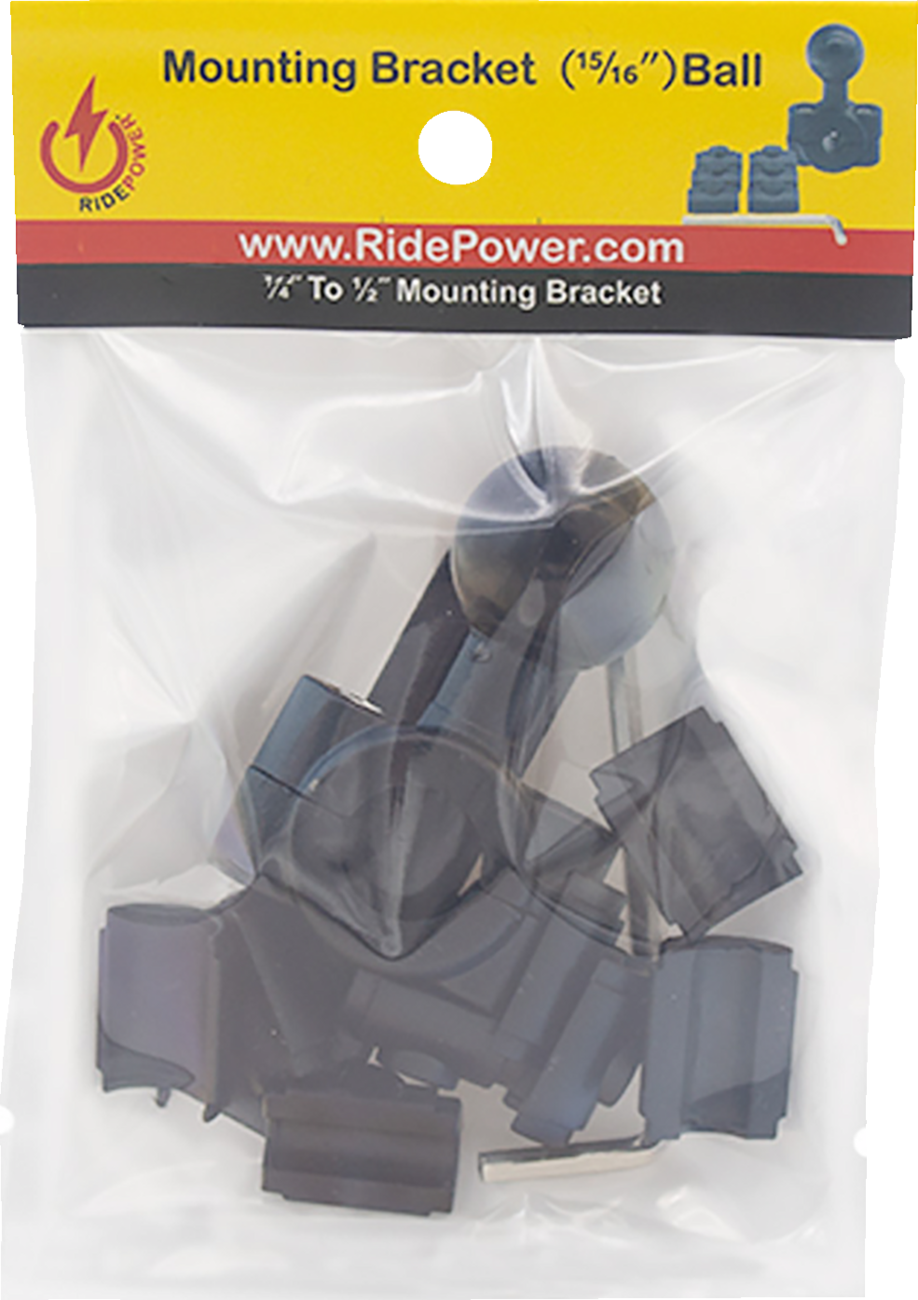 RIDEPOWER Ball Mount Adapter Mount - Handlebar Mount - 3/8"-1/2" RPMTBRACKET38