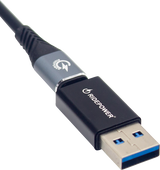 RIDEPOWER Male USB to Female USB-C Adapter - Power - Compact - Black RPUSBUSBCADPT