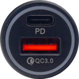 RIDEPOWER Power Adapter - Cigarette Lighter - USB/USB-C - Black RPCIGUSBUSBCADP