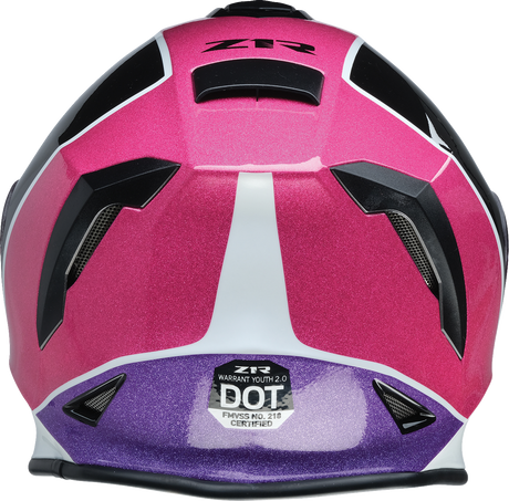 Z1R Youth Warrant Snow Helmet - Fresh Pow - Pink/Purple - Large 0122-0137