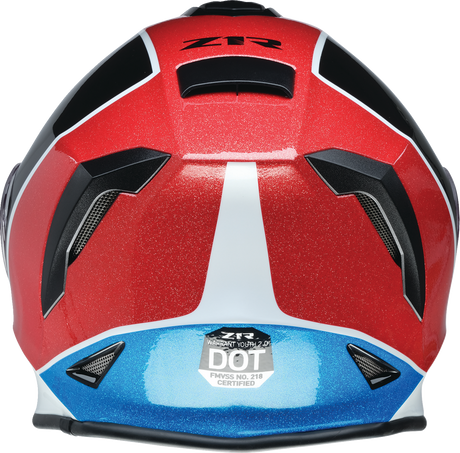Z1R Youth Warrant Snow Helmet - Fresh Pow - Red/White/Blue - Medium 0122-0129