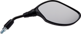 PARTS UNLIMITED Oval Side View Mirror - Black - Right (Part Number: 96007)