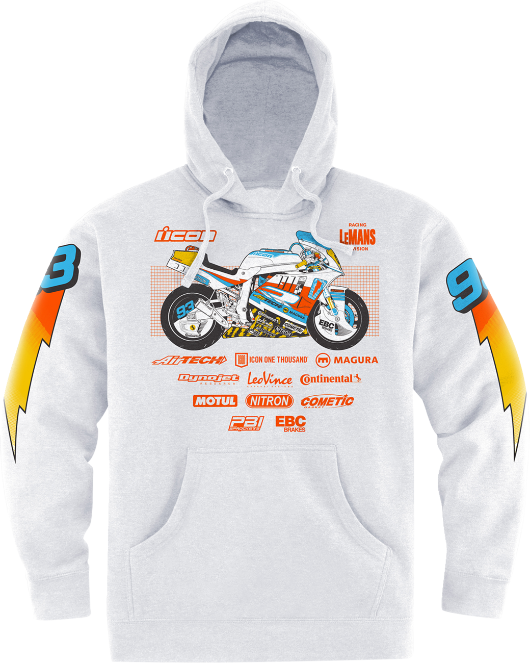 ICON Gixxer Johnny™ Hoodie - White - 2XL 3050-6894