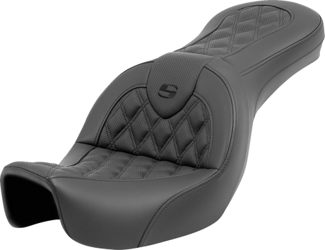SADDLEMEN Roadsofa* Seat - Lattice Stitch - without Backrest - FXD '06-'17 806-04-182