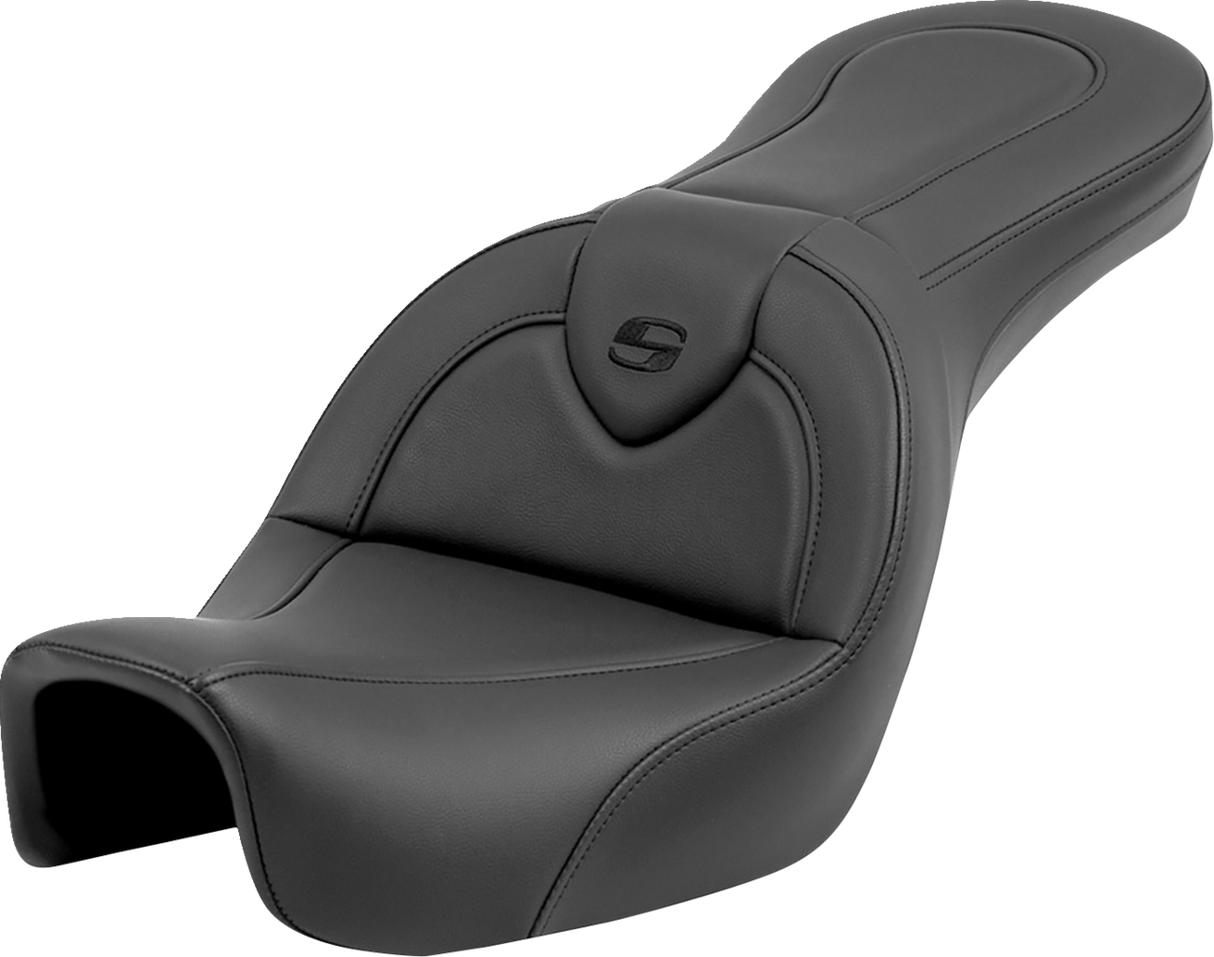 SADDLEMEN Roadsofa* Seat - without Backrest - Black/Black Stitching - FXD '06-'17 806-04-187