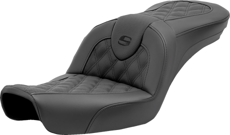 SADDLEMEN Roadsofa* Seat - Lattice Stitch - without Backrest - FXD '96-'03 896-04-182