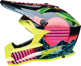 MOOSE RACING Youth F.I. Helmet - Vaporwave - MIPS¨ - Black/Pink/Yellow - Small 0111-1614