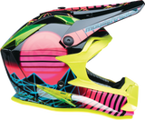 MOOSE RACING Youth F.I. Helmet - Vaporwave - MIPS¨ - Black/Pink/Yellow - Medium 0111-1615