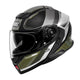 Shoei Neotec 3 Sharpen Modular Motorcycle Helmet - Black/Silver/Green