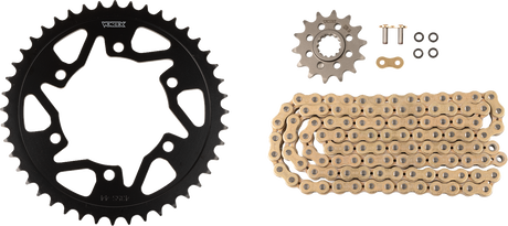 VORTEX CKG6463 Chain and Sprocket Kit - HFRS - Gold - Kawasaki Ninja 400 | Street