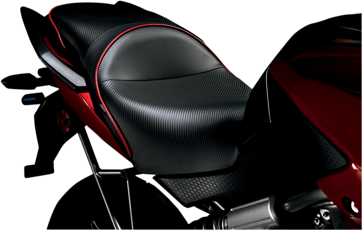 Sargent WS-613-19 World Sport Performance Seat - Black - Carbon FX - Regular - Versys 650 '15-'22