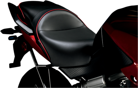 Sargent WS-613-19 World Sport Performance Seat - Black - Carbon FX - Regular - Versys 650 '15-'22
