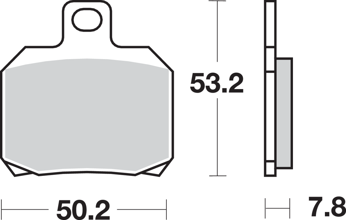 SBS HF Series Organic Base Rear Brake Pads - 730HF (Ducati / Aprilia / Benelli / MV Agusta / Moto Guzzi / KTM 1997–2025)