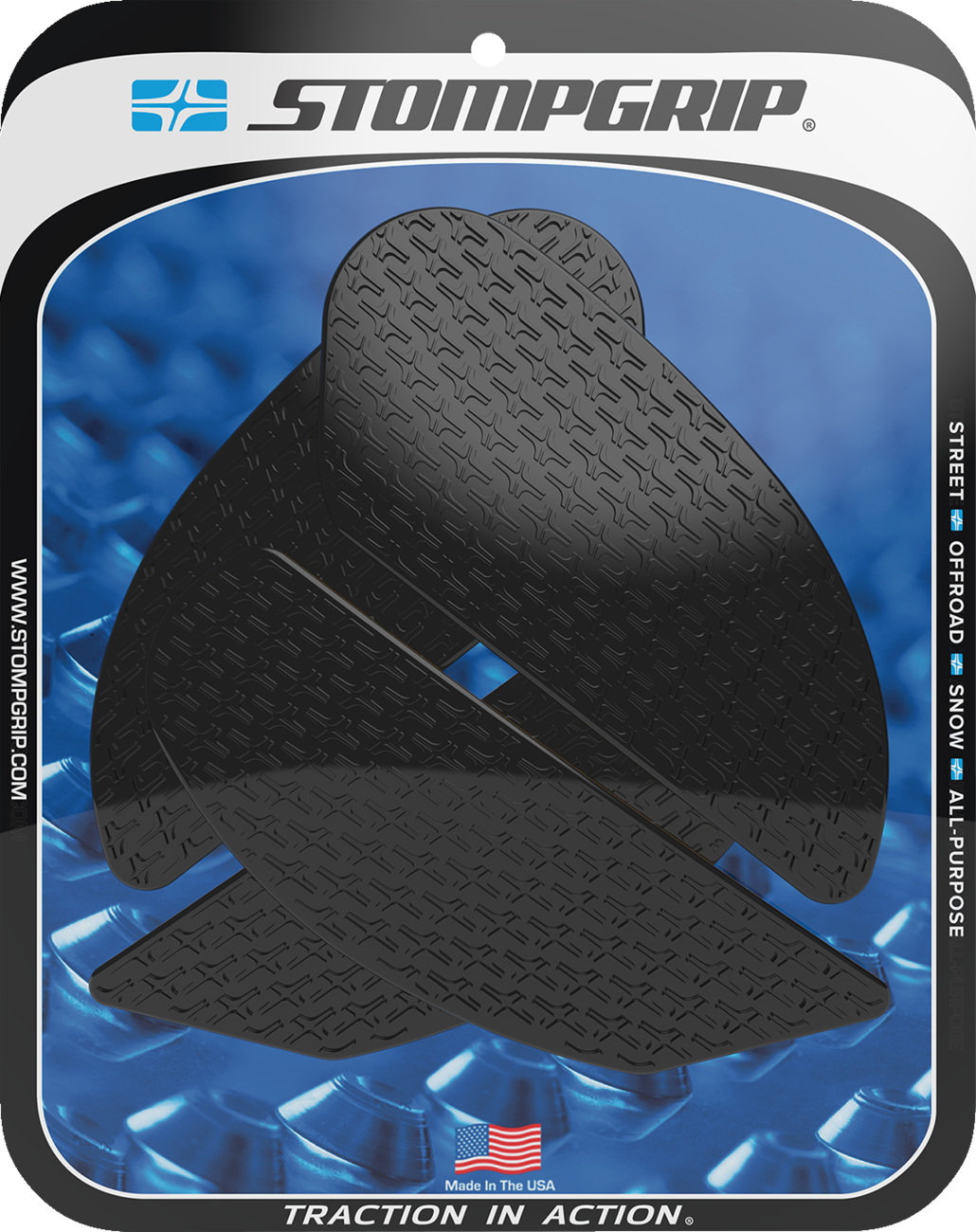 STOMPGRIP 55-14-0150B Tank Grips - Icon - Black - Kawasaki - Ninja '18-'25 | Street