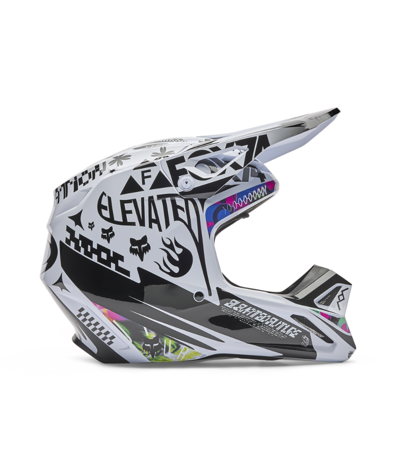 Fox Racing - V1 Image Cosmo Helmet - White/Black – Cycle City Outdoors