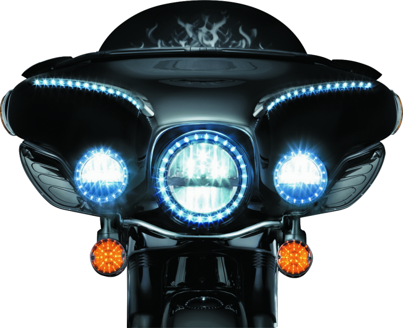 Kuryakyn ECE Compliant LED 3-1/4 Flat Style Turn Signal Insert Amber Lens - Cycle City Outdoors