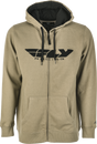 Fly Corporate Zip Up Hoodie Tan/Black Sm - Cycle City Outdoors