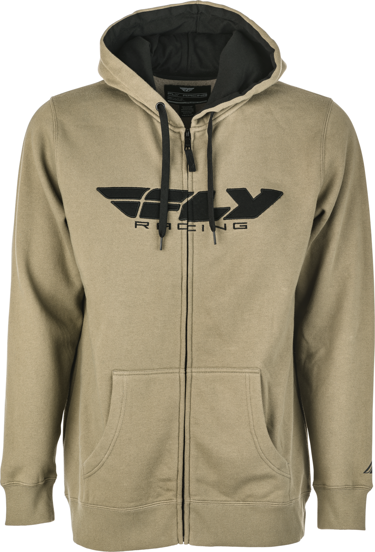 Fly Corporate Zip Up Hoodie Tan/Black 2x - Cycle City Outdoors