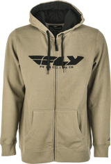 Fly Corporate Zip Up Hoodie Tan/Black Md - Cycle City Outdoors