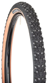 45NRTH Kahva Studded Winter Tire - 27.5x2.1 Tan | 240 Concave Carbide Studs | 60 TPI Tubeless