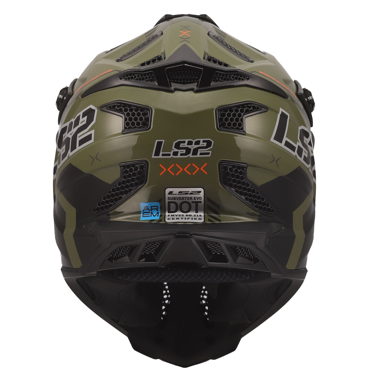 LS2 Subverter EVO Motocross Helmet | Battalion | Gloss Green/Black | XS–3XL | 700-1261