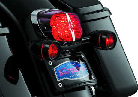 Kuryakyn Deep Dish Bezels Red Lens Gloss Black - Cycle City Outdoors