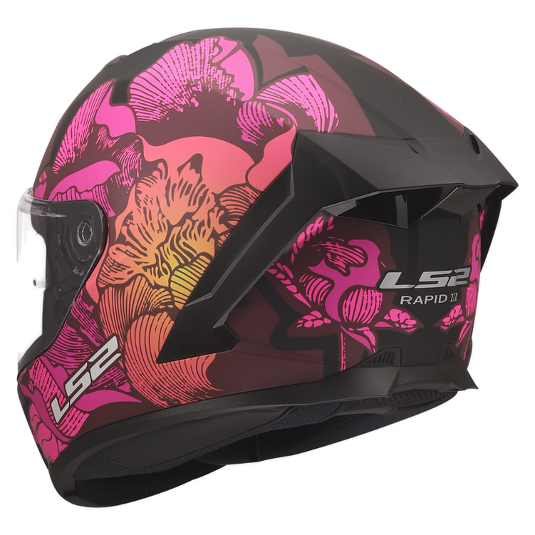 LS2 Rapid III Motorcycle Helmet Poppies
