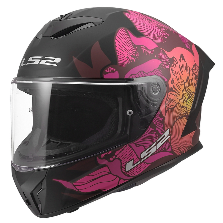 LS2 Rapid III Motorcycle Helmet Poppies