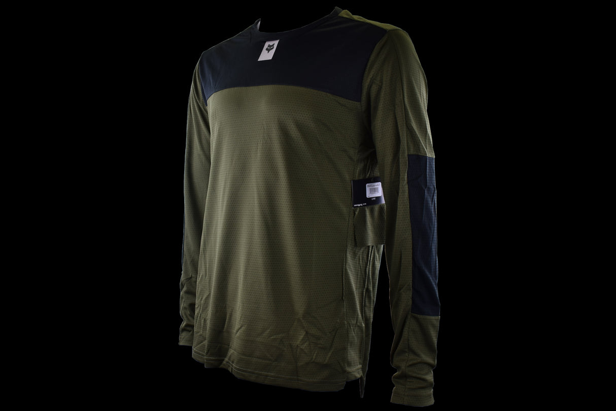 Fox Racing - Defend Long Sleeve Fox Head Jersey - Olive Green - M