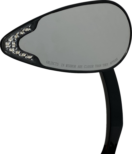 Custom Dynamics Mirror - Side View - with LED Turn Signal - Black CD-MIR-PLUG-B - Cycle City Outdoors