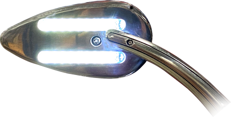 Custom Dynamics Mirrors - Side View - with LED Turn Signals - Chrome CD-MIR-PLUG-C - Cycle City Outdoors