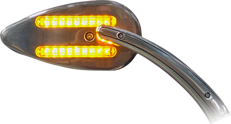 Custom Dynamics Mirrors - Side View - with LED Turn Signals - Chrome CD-MIR-PLUG-C - Cycle City Outdoors