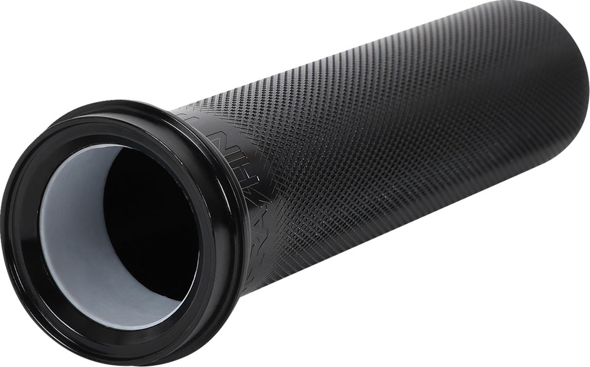 THRASHIN SUPPLY CO. Throttle Tube - Knurled - 1" - TBW - Black TSC-2704-1