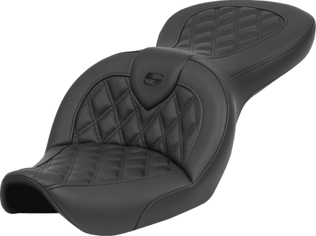 SADDLEMEN Roadsofa* Seat - without Backrest - Lattice Stitch - FXDWG '96-'23 896-05-182