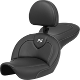 SADDLEMEN Roadsofa* Seat - with Backrest - Carbon Fiber - FXDWG '96-'23 896-05-185BR