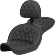 SADDLEMEN Roadsofa* Seat - with Backrest - Lattice Stitch - FXDWG '96-'23 896-05-182BR